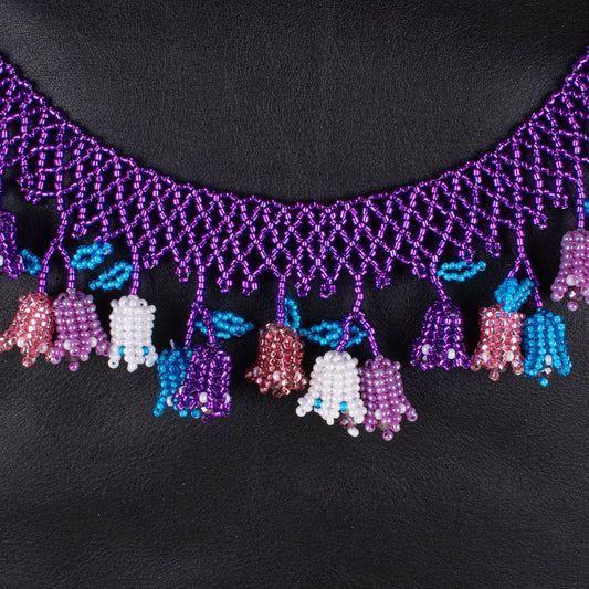 BEADED TULIPS BAG NECKLACE - NO. 18262