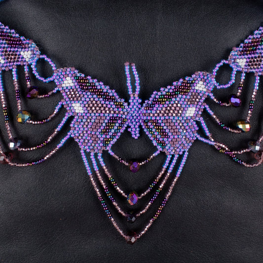 BEADED BUTTERFLY BAG NECKLACE - NO. 18267