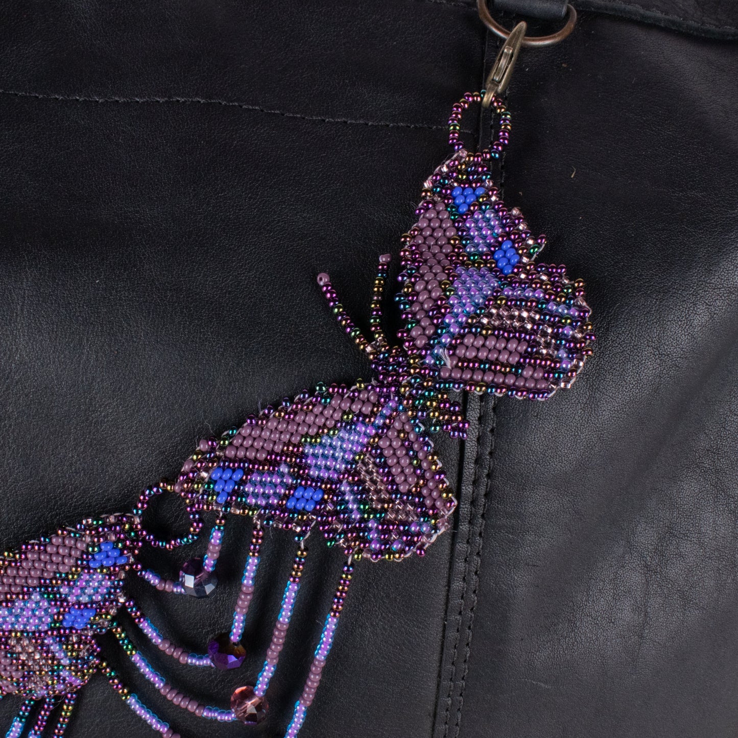 BEADED BUTTERFLY BAG NECKLACE - NO. 18268