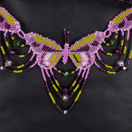 BEADED BUTTERFLY BAG NECKLACE - NO. 18276