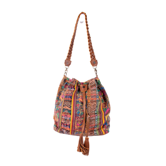 DRAWSTRING BUCKET BAG - CORTE - CAFE - NO. 18453