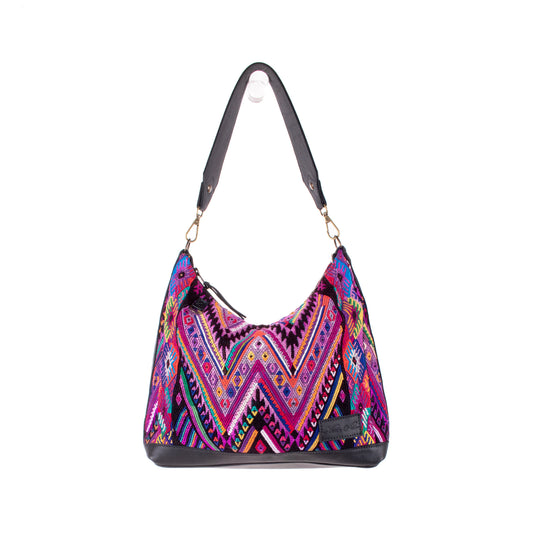 SMALL PENELOPE BAG - OOAK HUIPIL - BLACK - NO. 18765