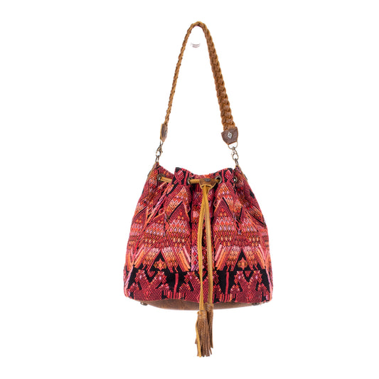 DRAWSTRING BUCKET BAG - OOAK HUIPIL - WRANGLER - NO. 19328