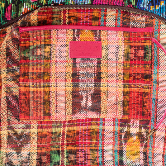 ♡ PENELOPE BAG ♡ - OOAK HUIPIL - RASPBERRY - NO. 19453