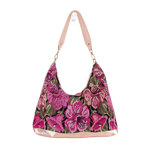 ♡ PENELOPE BAG ♡ - OOAK HUIPIL - CHAMPAGNE METALLIC - NO. 19459