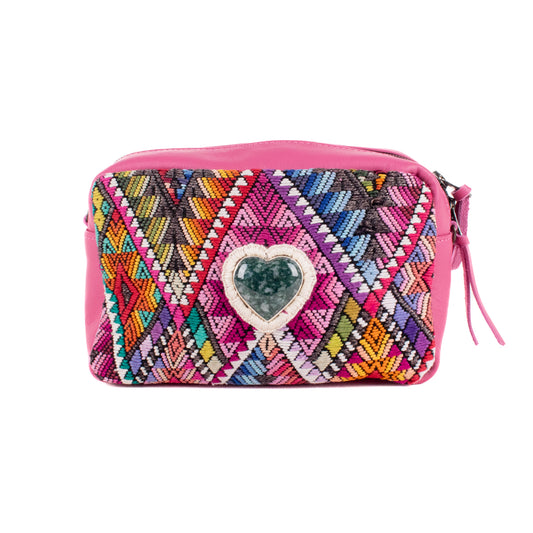 ♡ WANDER CROSSBODY BAG + STRAP SET - HEART JADE ♡ - OOAK HUIPIL - JAZZY - NO. 19482