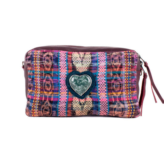 ♡ WANDER CROSSBODY BAG + STRAP SET - HEART JADE ♡ - CORTE - VINO TINTO - NO. 19675