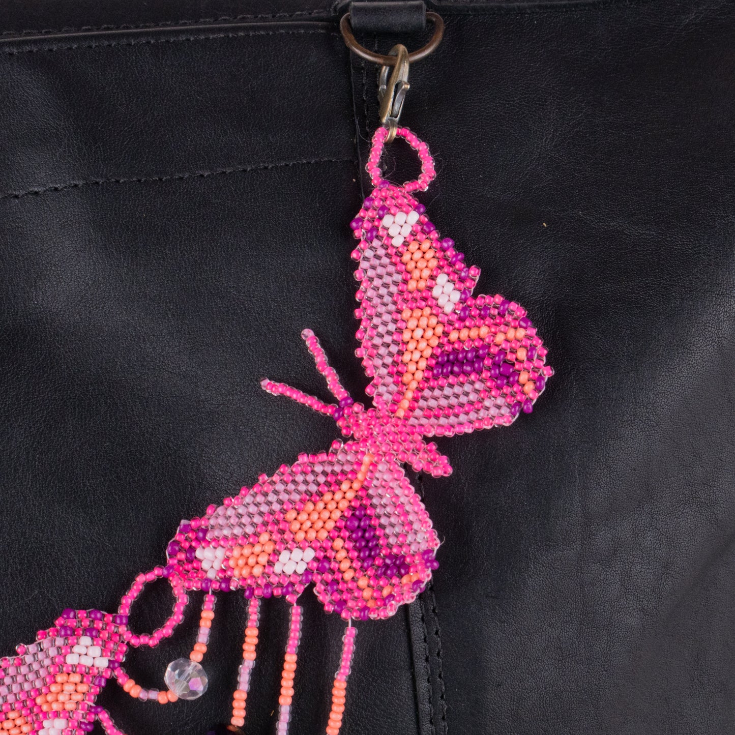 BEADED BUTTERFLY BAG NECKLACE - NO. 19784