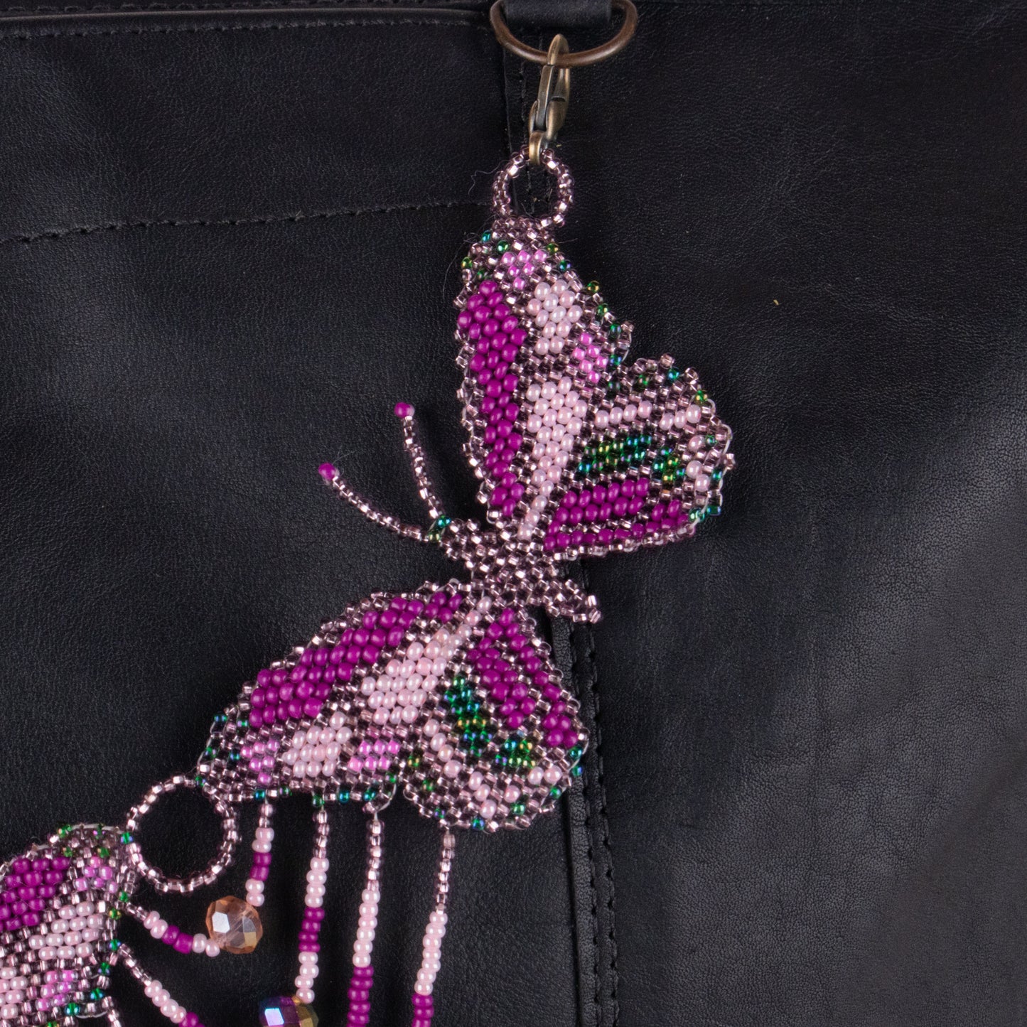 BEADED BUTTERFLY BAG NECKLACE - NO. 19791