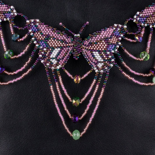 BEADED BUTTERFLY BAG NECKLACE - NO. 19793