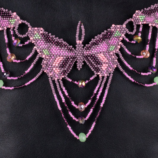 BEADED BUTTERFLY BAG NECKLACE - NO. 19794