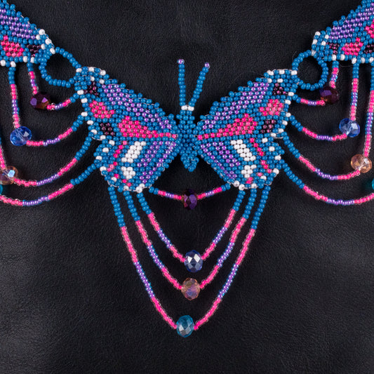 BEADED BUTTERFLY BAG NECKLACE - NO. 19796