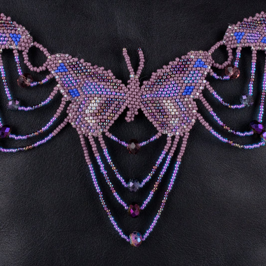 BEADED BUTTERFLY BAG NECKLACE - NO. 19798