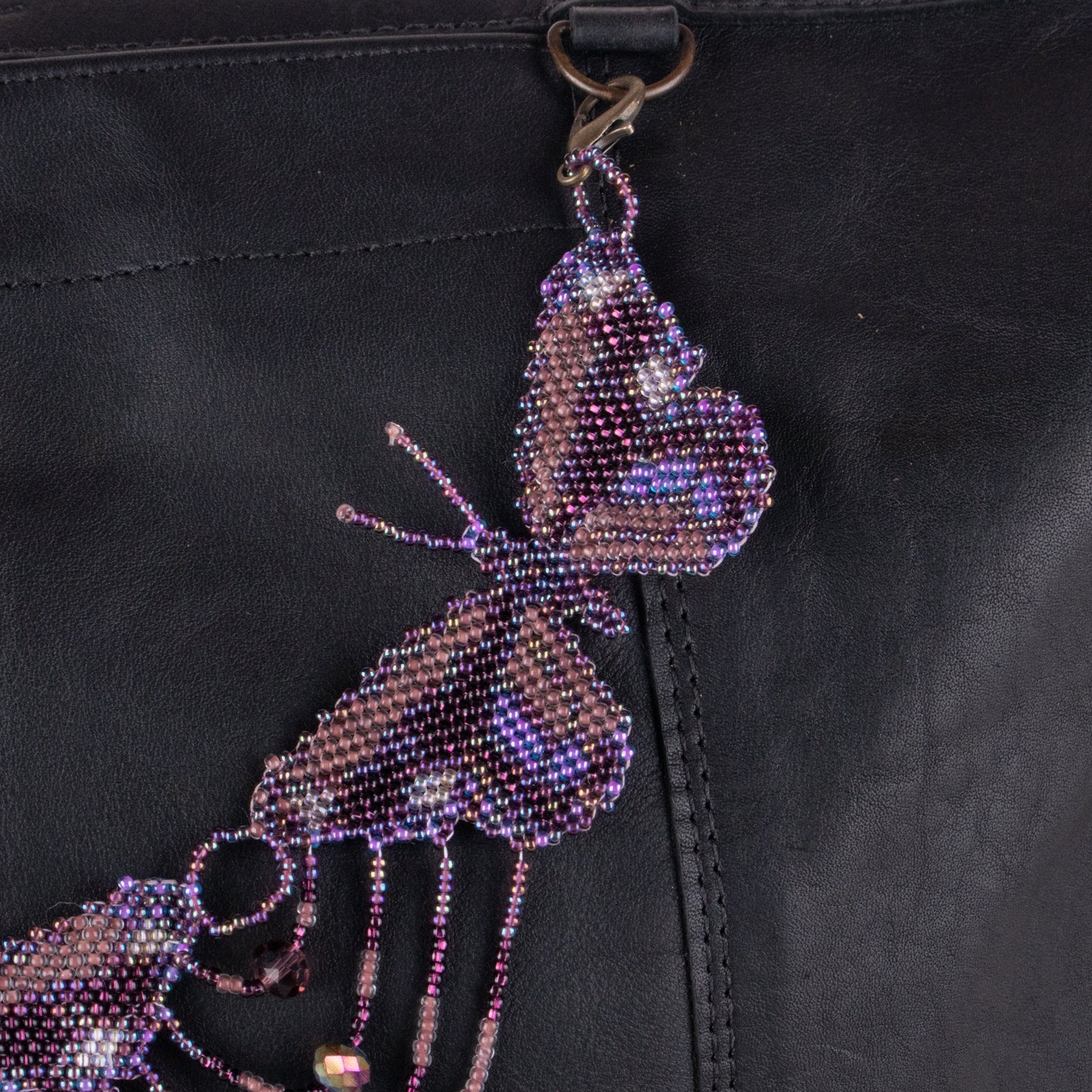 BEADED BUTTERFLY BAG NECKLACE - NO. 19799