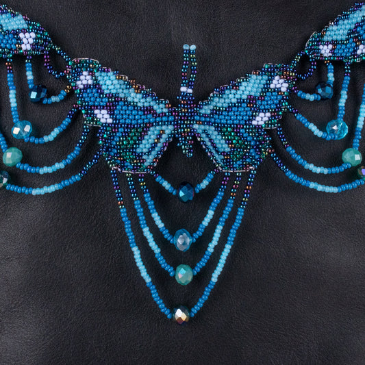 BEADED BUTTERFLY BAG NECKLACE - NO. 19802