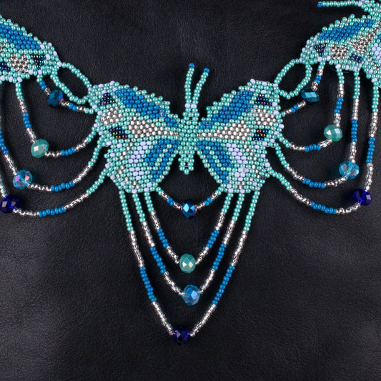 BEADED BUTTERFLY BAG NECKLACE - NO. 19807