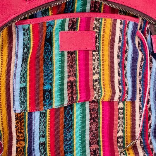 SMALL PENELOPE BAG - H&S EMBROIDERED FLORAL - RASPBERRY - NO. 19867