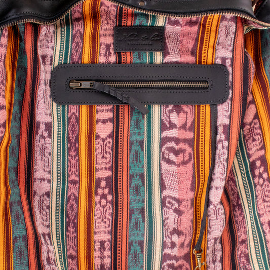 BEATRIZ CDB + DIAMANTE STRAP - OOAK HUIPIL - CORTE LINING - BLACK - NO. 200072