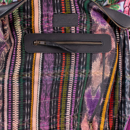 BEATRIZ CDB + DIAMANTE STRAP - OOAK HUIPIL - CORTE LINING - BLACK - NO. 200073