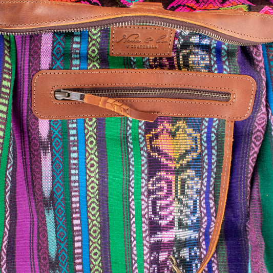 BEATRIZ MCDB + DIAMANTE STRAP - OOAK HUIPIL - CORTE LINING - CAFE - NO. 200076