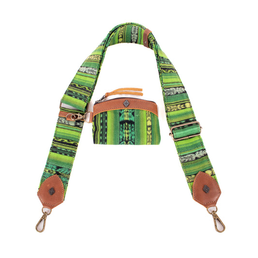 WIDE STRAP & COIN PURSE SET - CORTE - CAFE - NO. 200108