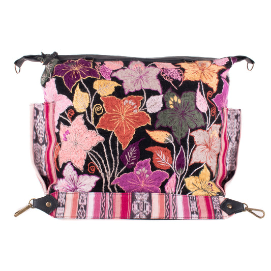 BEATRIZ CDB + DIAMANTE STRAP - H&S FLORAL - BLACK - NO. 200160