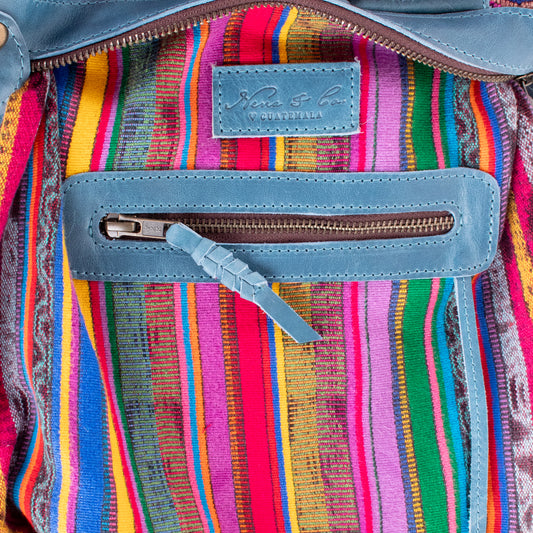 BEATRIZ MINI CDB - OOAK HUIPIL - CERULEAN - NO. 20017