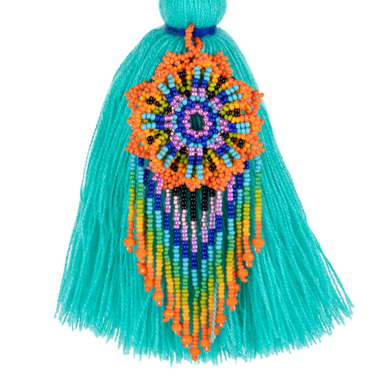 CLASSIC TASSEL - BEADED FLOWER CHARM - NO. 200270