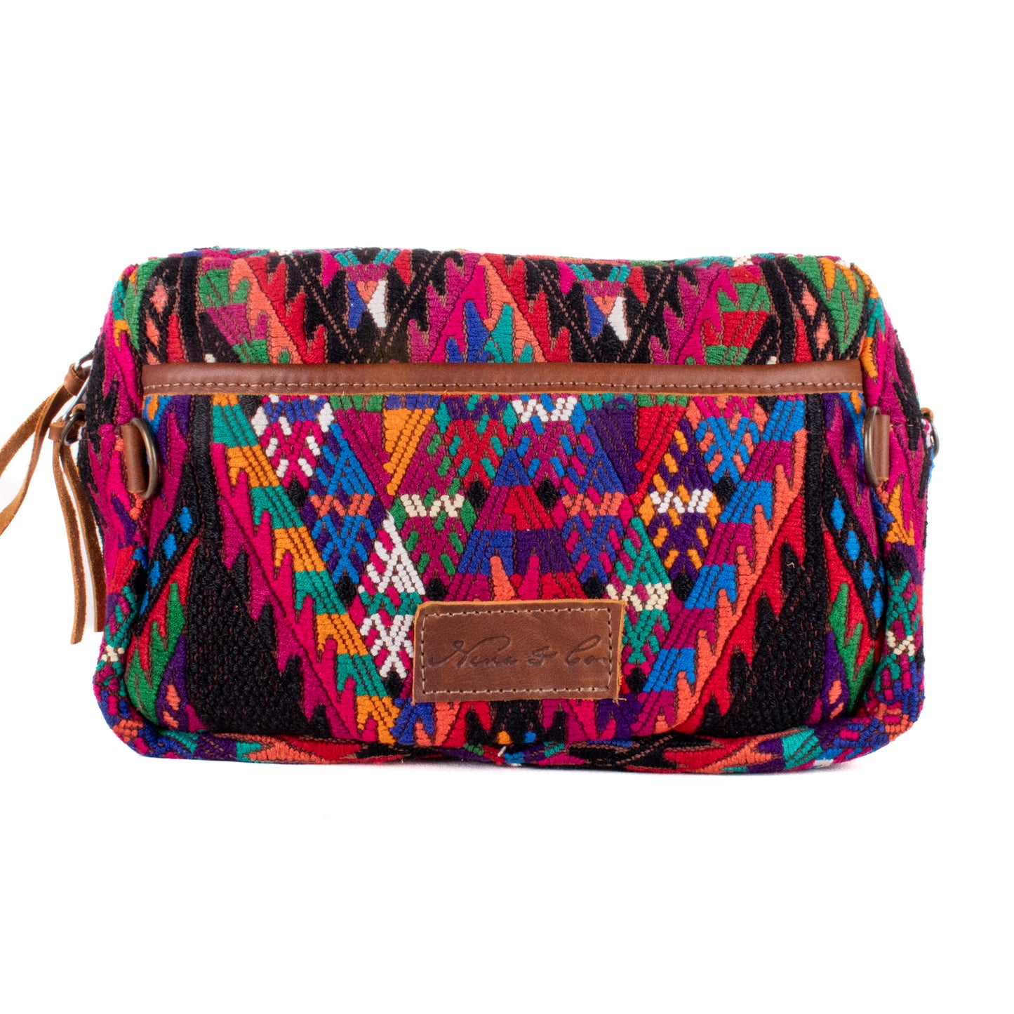 WANDER CROSSBODY BAG - LARGE - OOAK HUIPIL - CAFE - NO. 200459