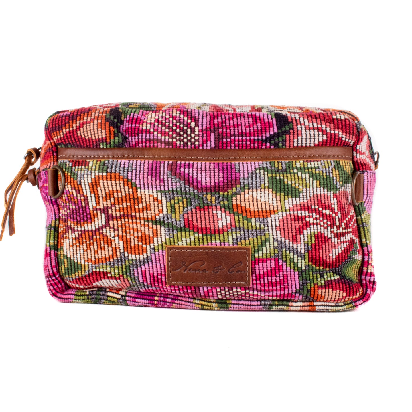 WANDER CROSSBODY BAG - LARGE - OOAK HUIPIL - CAFE - NO. 200462