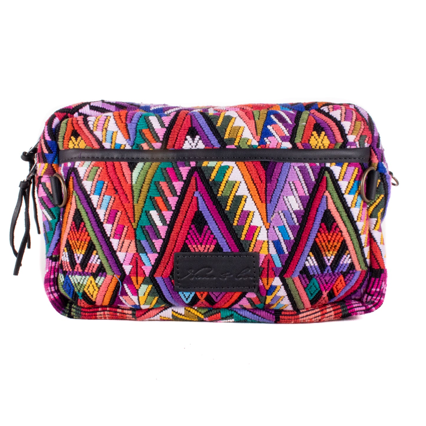 WANDER CROSSBODY BAG - LARGE - OOAK HUIPIL - BLACK - NO. 200472