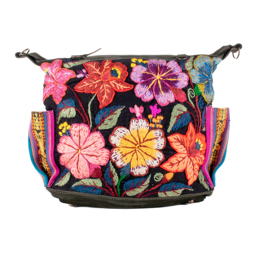 BEATRIZ MCDB + DIAMANTE STRAP - H&S EMBROIDERED FLORAL - VERDE MUZGO - NO. 200558