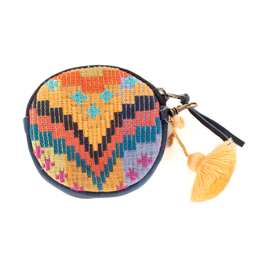 **SHIP WINDOW** CIRCLE COIN PURSE - H&S MOONS - NAVY - NO. 200783