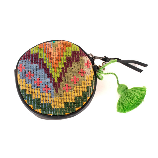 **SHIP WINDOW** CIRCLE COIN PURSE - H&S MOONS - BLACK - NO. 200786