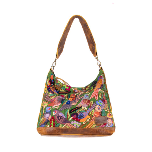 **SHIP WINDOW** SMALL PENELOPE BAG - H&S EMBROIDERED BIRDS - WRANGLER - NO. 201095