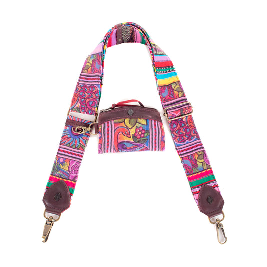 WIDE STRAP & COIN PURSE SET - CORTE - VINO TINTO - NO. 201351