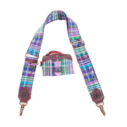 WIDE STRAP & COIN PURSE SET - CORTE - VINO TINTO - NO. 201360