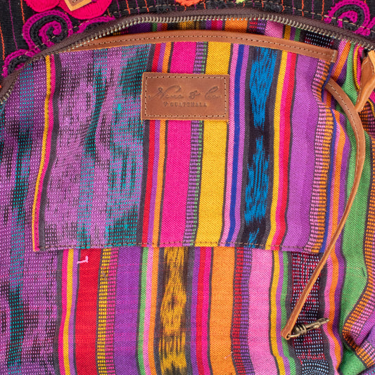 SMALL PENELOPE BAG - OOAK HUIPIL - CAFE - NO. 201461