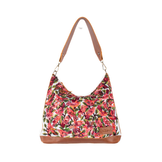 SMALL PENELOPE BAG - OOAK HUIPIL - CAFE - NO. 201464