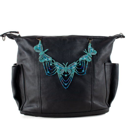 **SHIP WINDOW** BEADED BUTTERFLY BAG NECKLACE - NO. 201753