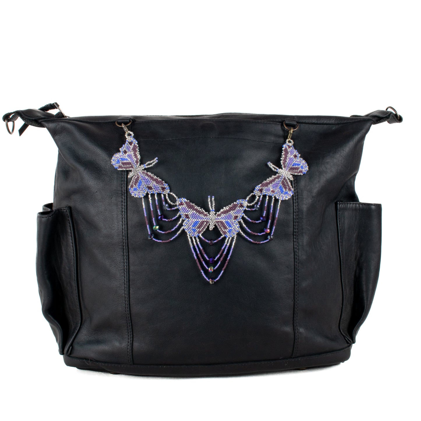 **SHIP WINDOW** BEADED BUTTERFLY BAG NECKLACE - NO. 201765