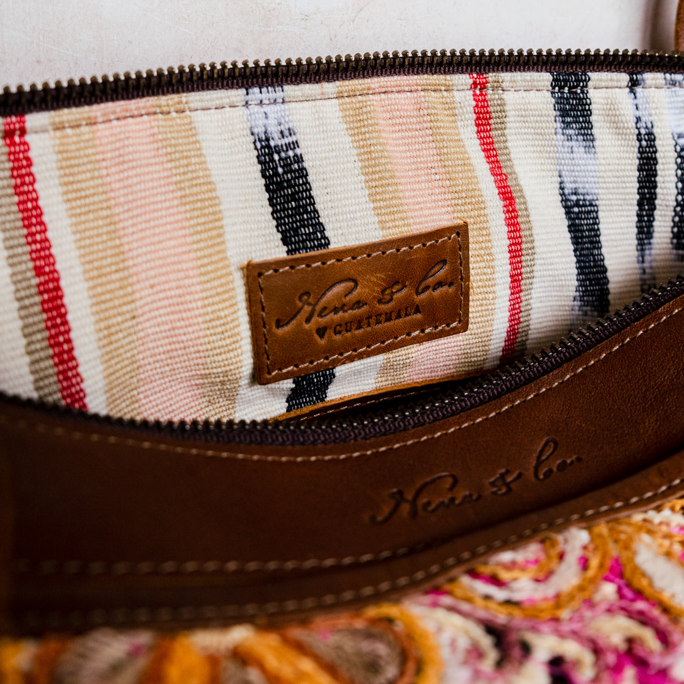 **CLOSEOUT** THE PERFECT BAG - OOAK HUIPIL - CAFE - NO. 12719