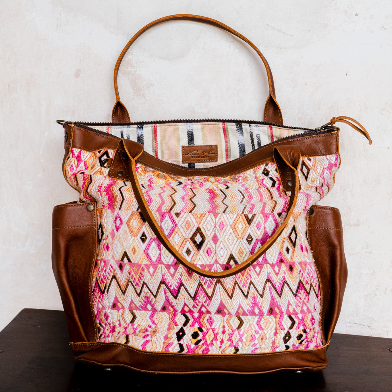 **CLOSEOUT** THE PERFECT BAG - OOAK HUIPIL - CAFE - NO. 12719