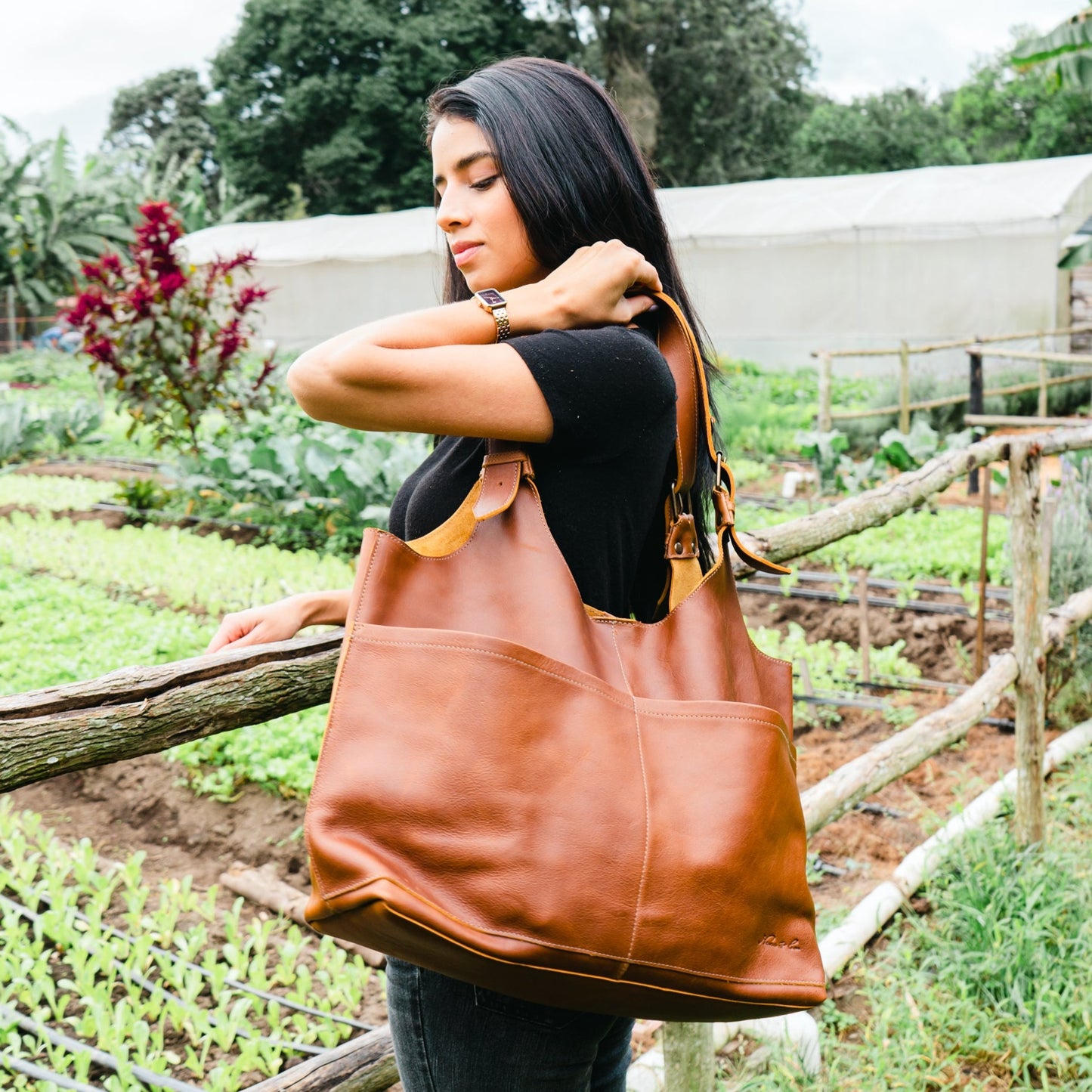 ALEJANDRA BAG - FULL LEATHER - CAFE