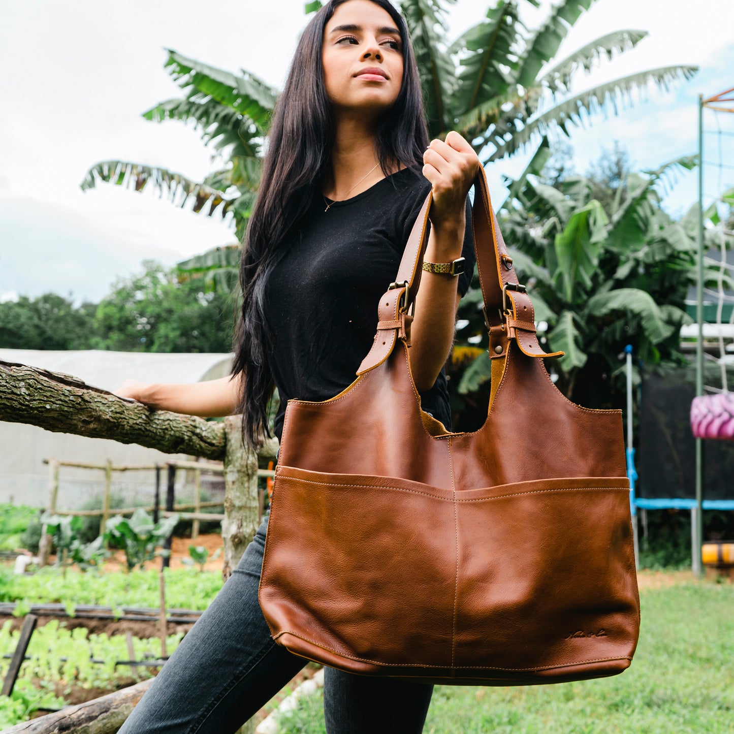 ALEJANDRA BAG - FULL LEATHER - CAFE