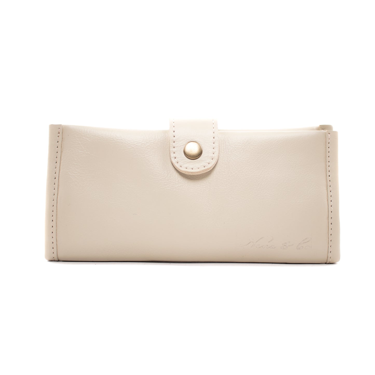 ARTISAN SNAP WALLET WITH ZIPPER - BONE