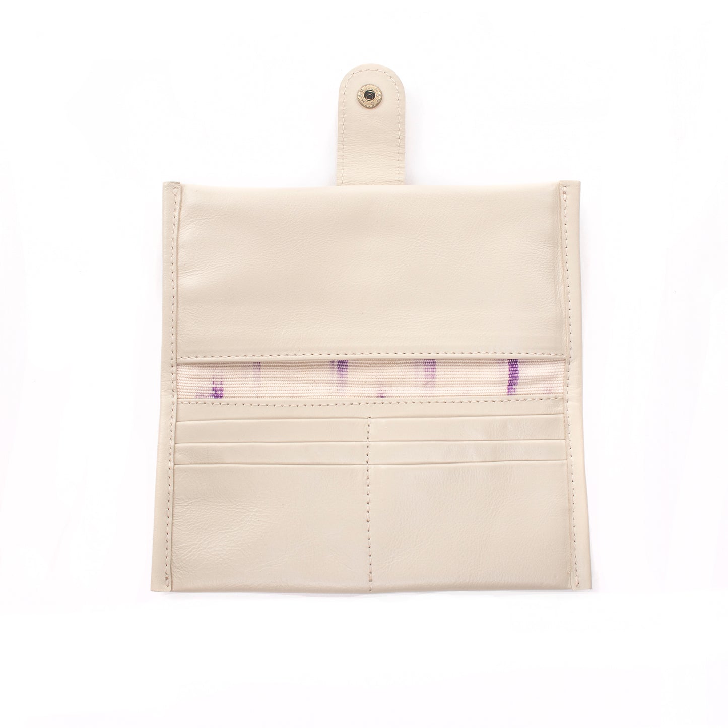 ARTISAN SNAP WALLET WITH ZIPPER - BONE