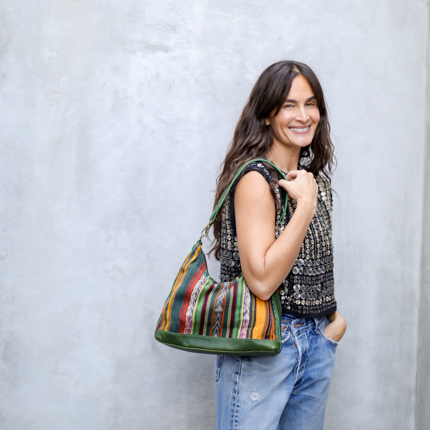 SMALL PENELOPE BAG - CORTE - EMERALD - NO. 18809