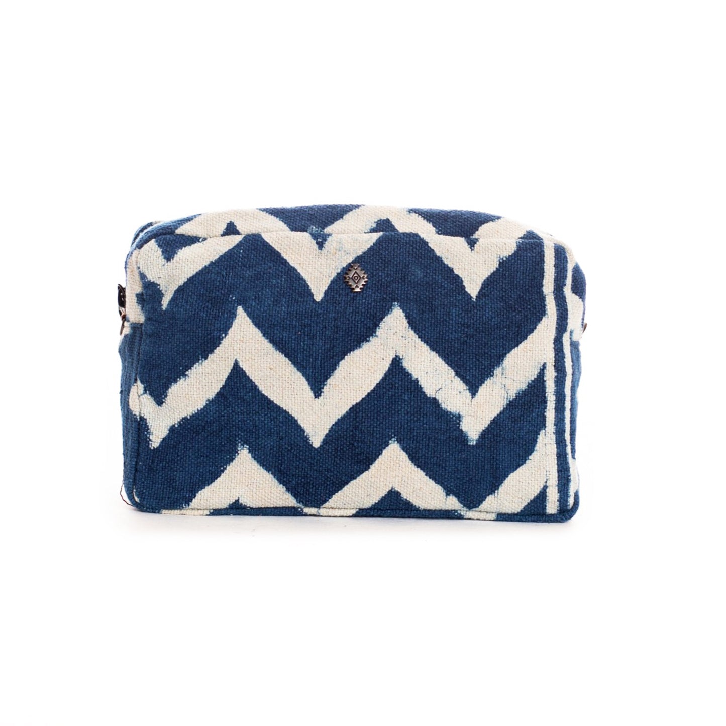 THE PERFECT WET BAG - SMALL - CHEVRON INDIGO MUD CLOTH