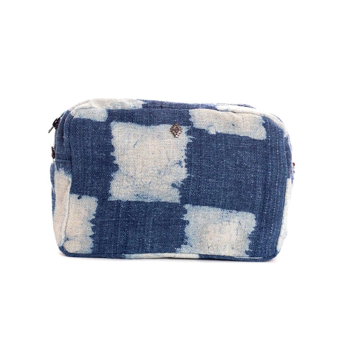 THE PERFECT WET BAG - SMALL - CHECKERED INDIGO MUD CLOTH